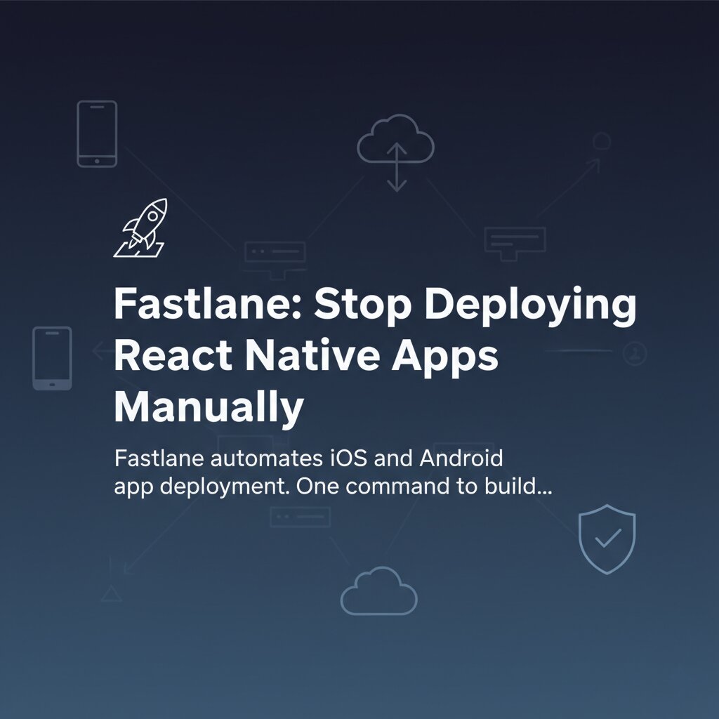 Fastlane: Stop Deploying React Native Apps Manually | Ehsan's Technical ...